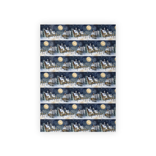 Nostalgic Winter Night Wrapping Paper Roll, Gift Wrapping Paper