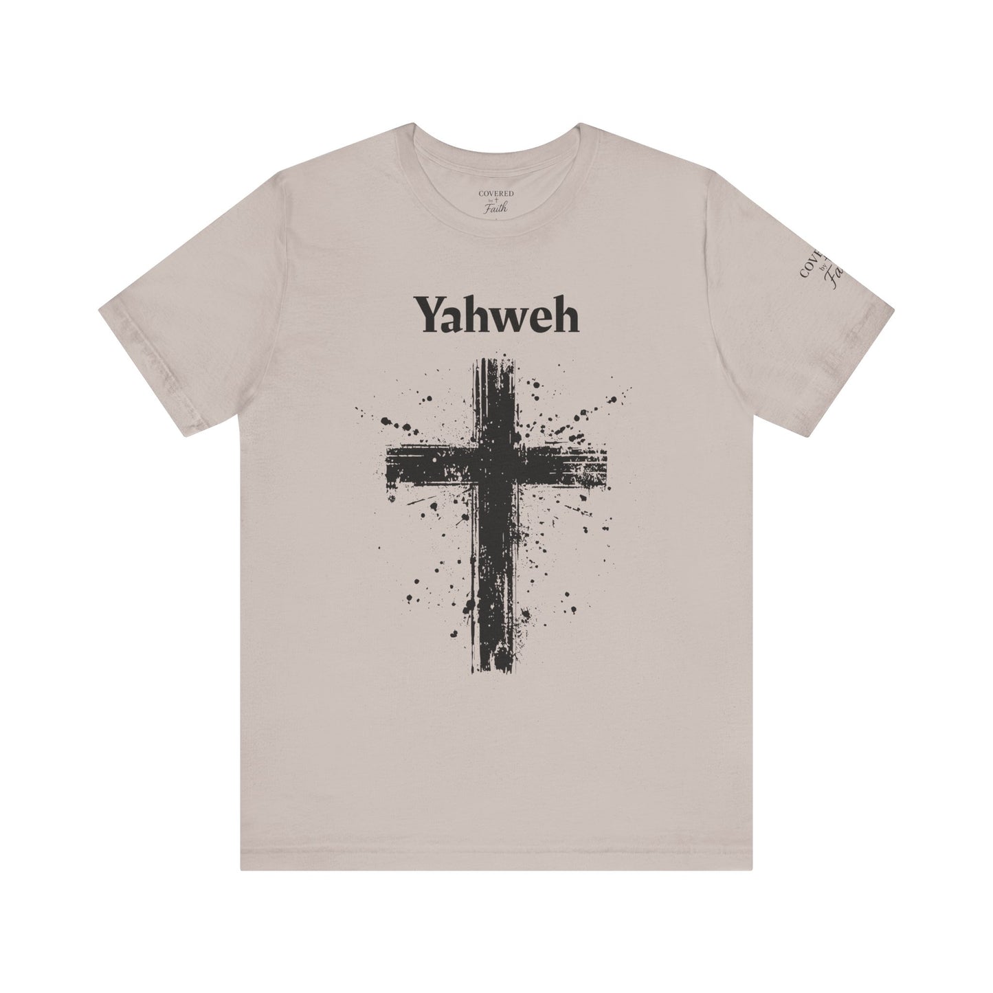Adult Unisex Short Sleeve Tee - Yahweh Cross Graphic Shirt