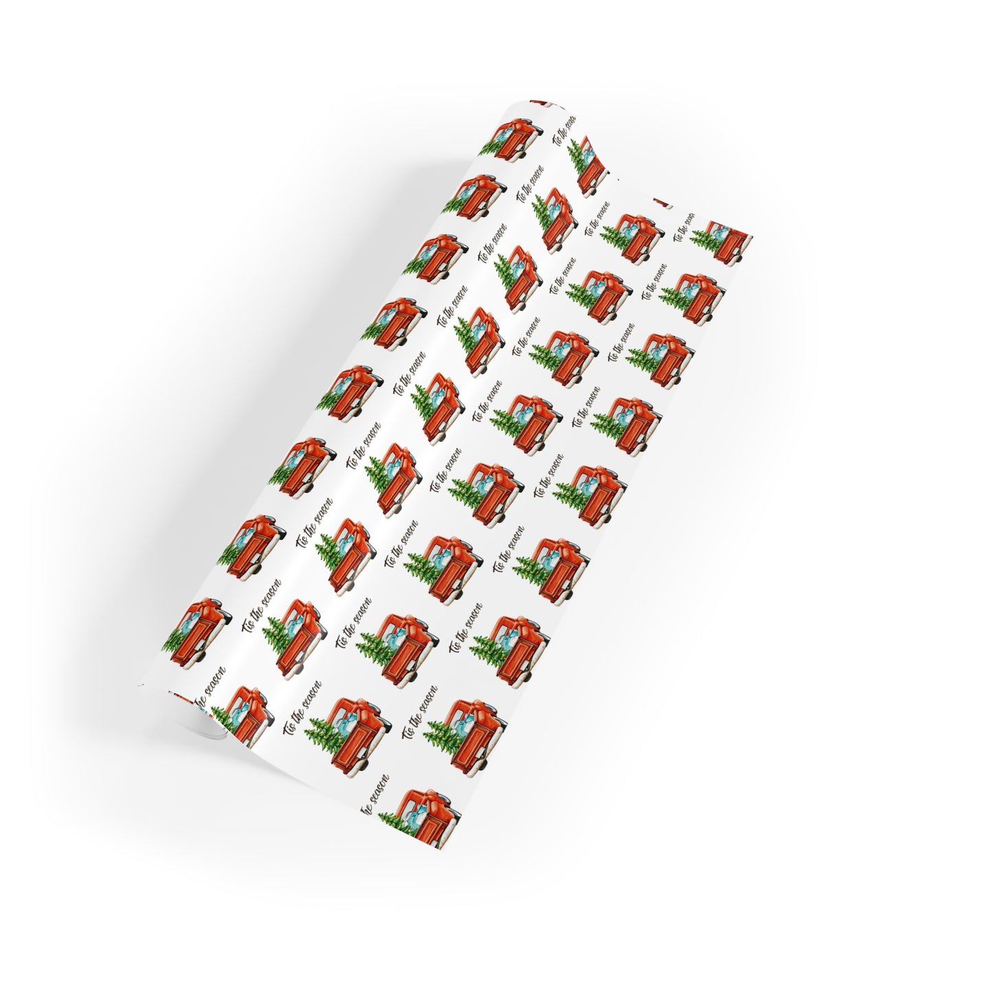 Wrapping Paper Rolls, Vintage Christmas, Old Red Truck Design, Tis the Season, Holiday Gift Wrap, Festive Packaging