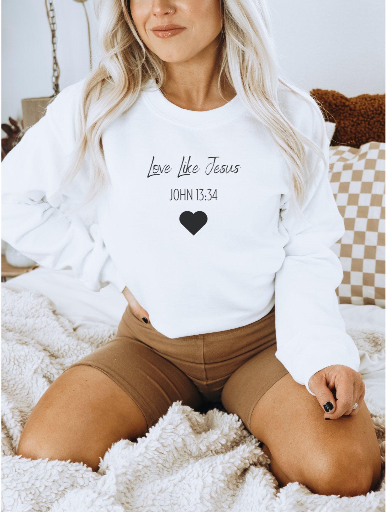 Adult Unisex - Love Like Jesus John 13:34 Crewneck Sweatshirt