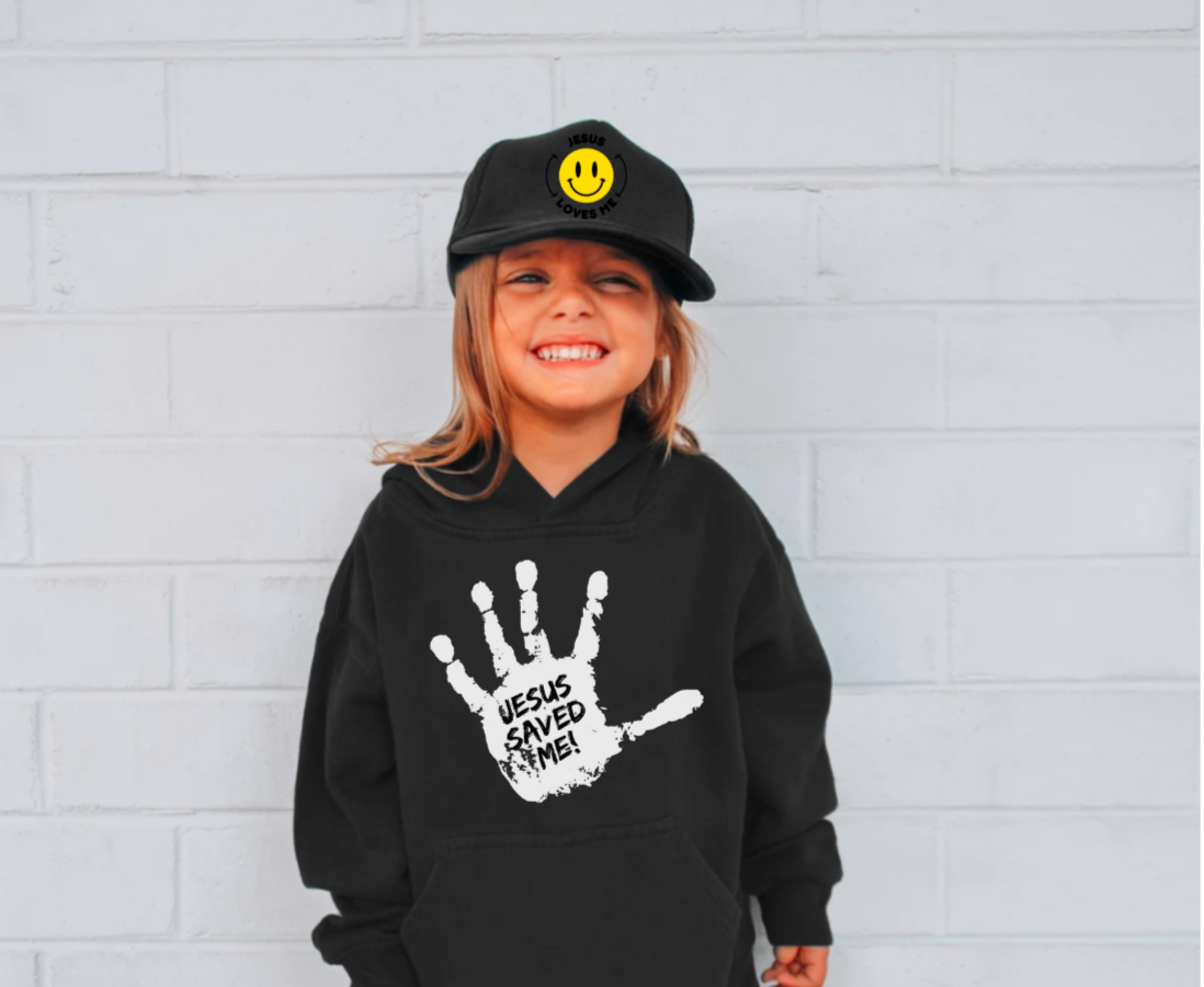 Toddler - Jesus Saved Me Fleece Hoodie, Love Like Jesus John 13:34 (Front & Back Design)