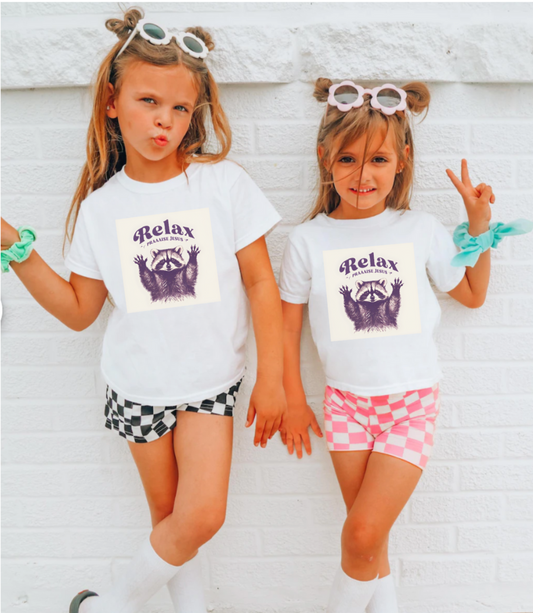 Toddler - Raccoon Relax and Praise Jesus Tee